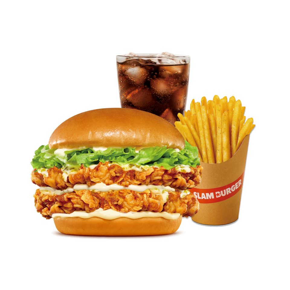 더블 크리스피 갈비 버거 SET